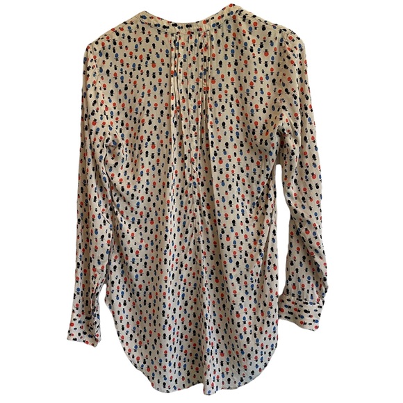 Anthropologie Maeve Calia Top Hat Pintuck Blouse, Size 2 - Picture 6 of 10